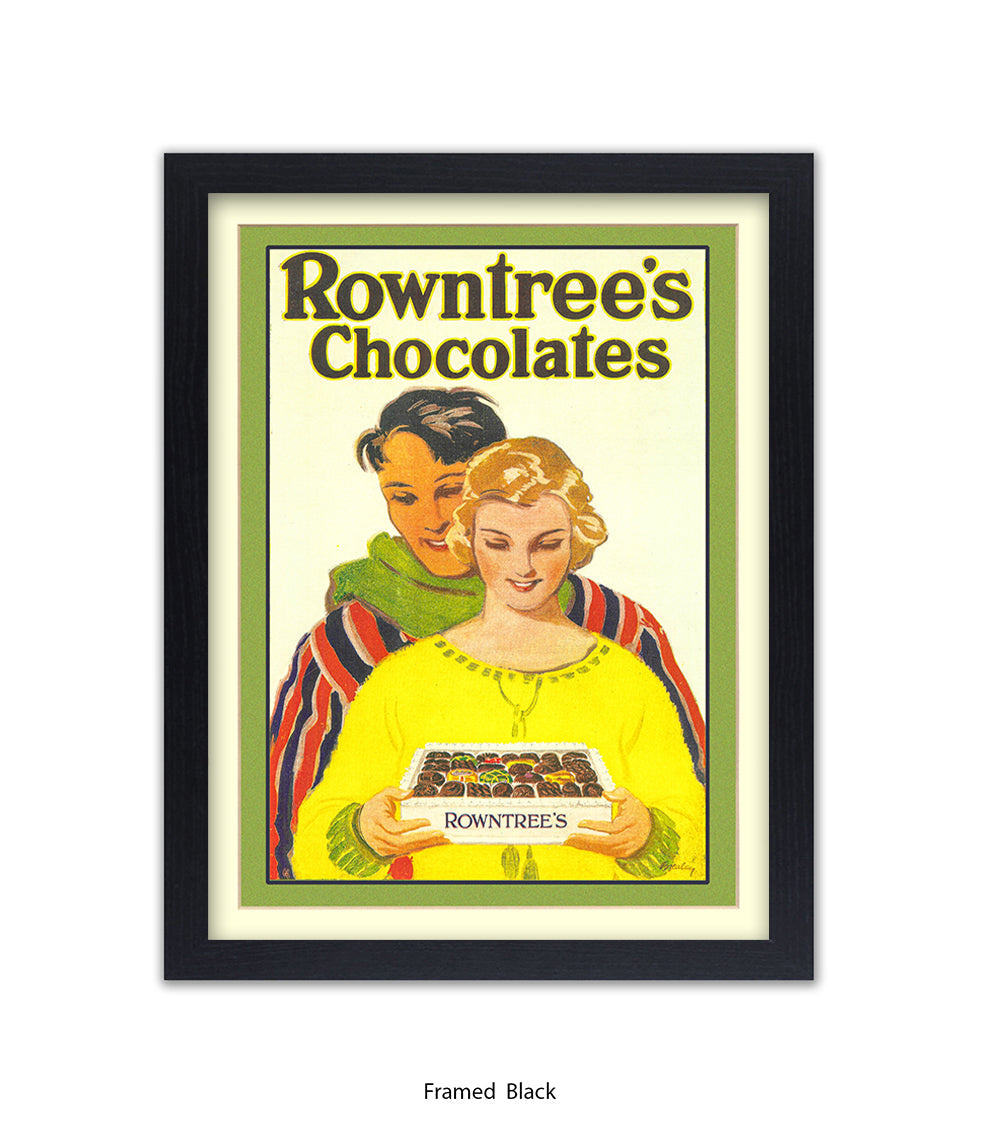 Rowntree's Chocolates - Couple With Box - Art Print