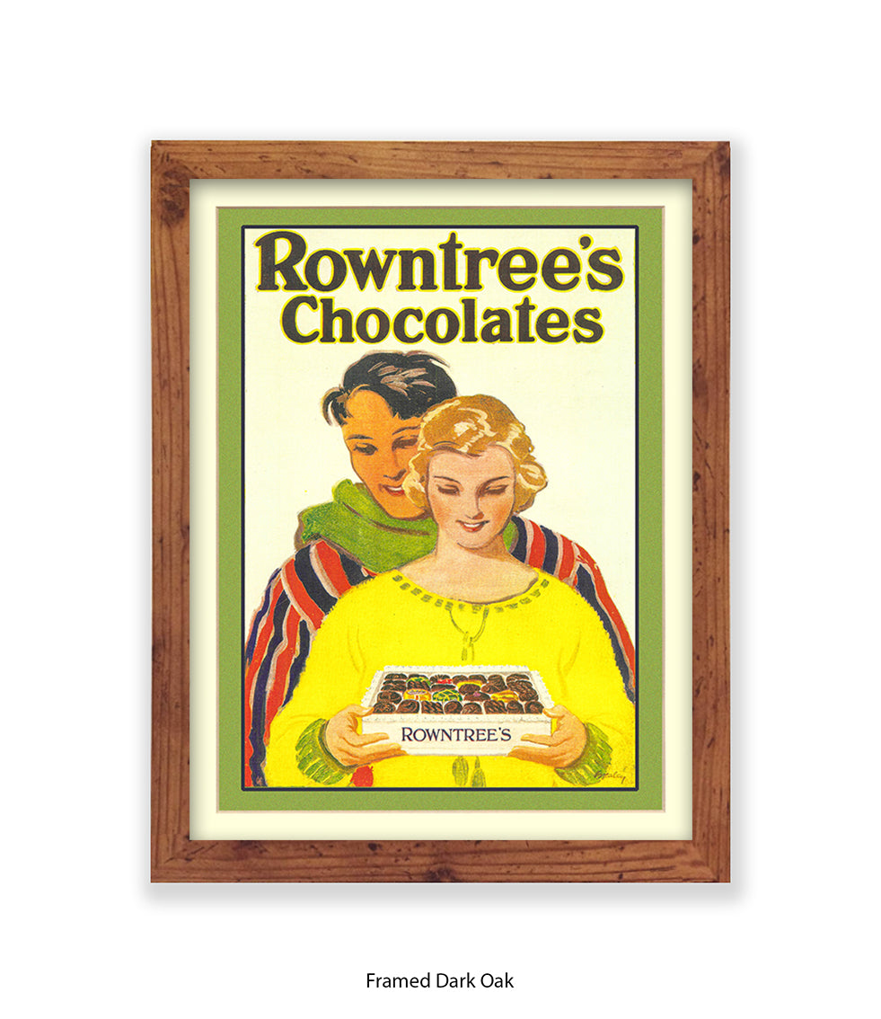 Rowntree's Chocolates - Couple With Box - Art Print