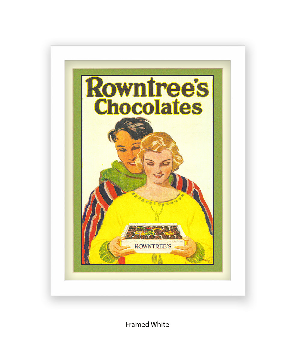 Rowntree's Chocolates - Couple With Box - Art Print