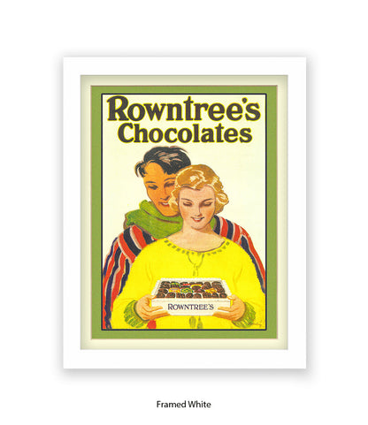 Rowntree's Chocolates - Couple With Box - Art Print