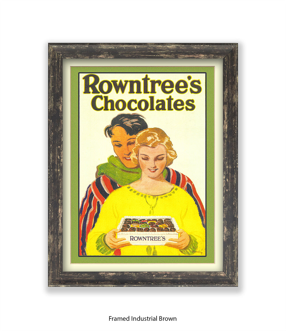 Rowntree's Chocolates - Couple With Box - Art Print