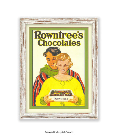 Rowntree's Chocolates - Couple With Box - Art Print