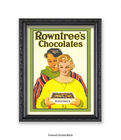 Rowntree's Chocolates - Couple With Box - Art Print
