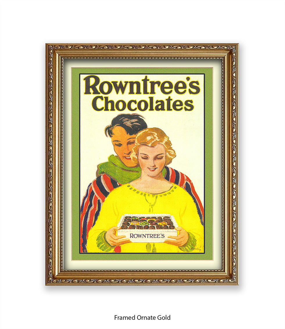 Rowntree's Chocolates - Couple With Box - Art Print