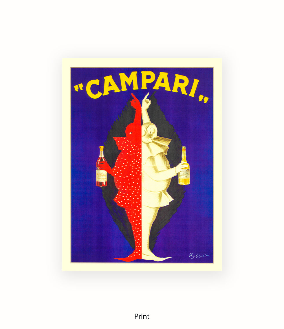 Campari Red & White Characters Art Print