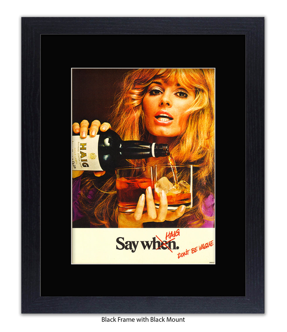 Whisky Blonde Girl Say When Art Print