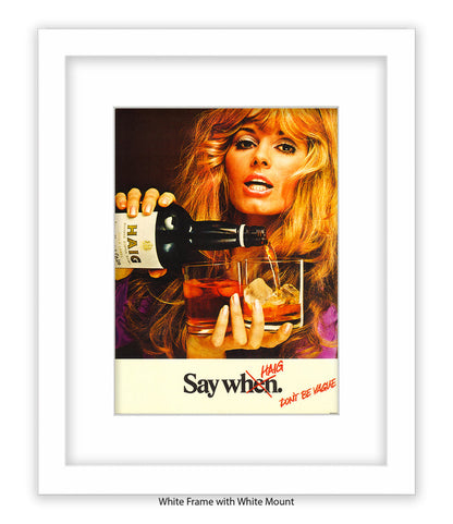 Whisky Blonde Girl Say When Art Print