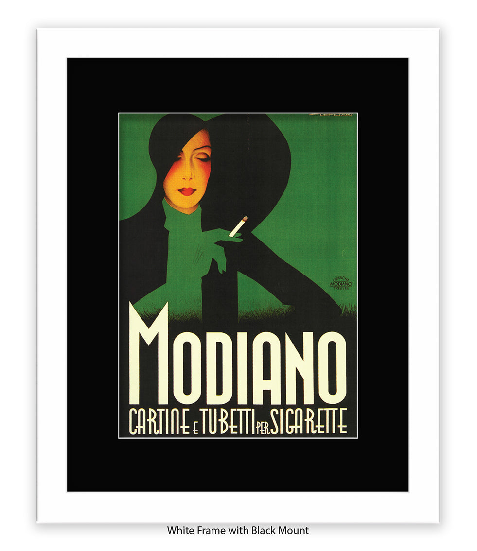 Modiano Cartine Black Hat  Art Print