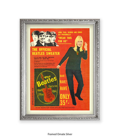 Beatles Official Sweater Blonde Girl Art Print
