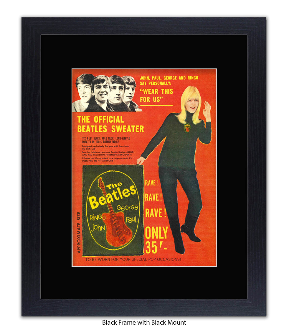 Beatles Official Sweater Blonde Girl Art Print