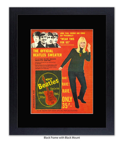Beatles Official Sweater Blonde Girl Art Print