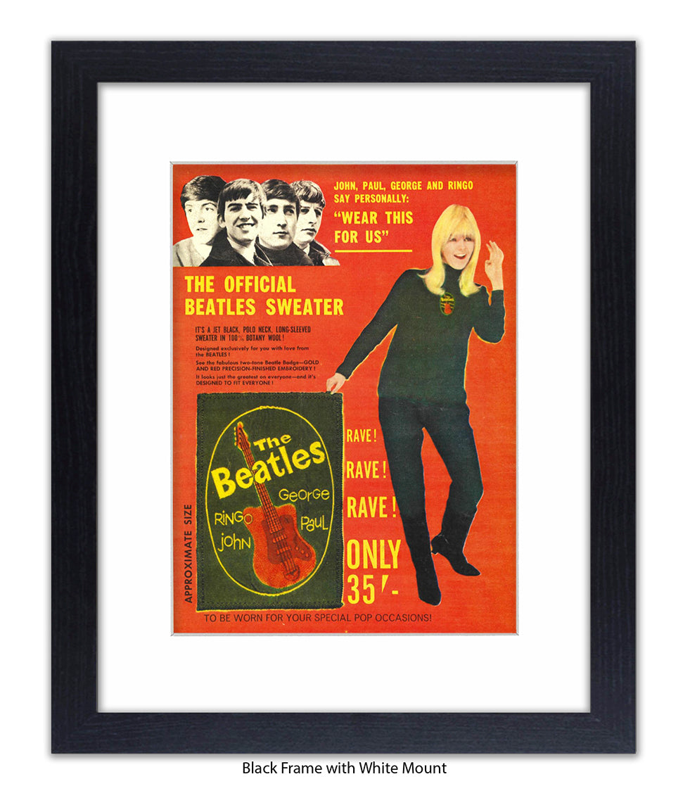 Beatles Official Sweater Blonde Girl Art Print
