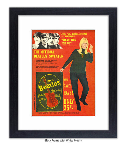 Beatles Official Sweater Blonde Girl Art Print