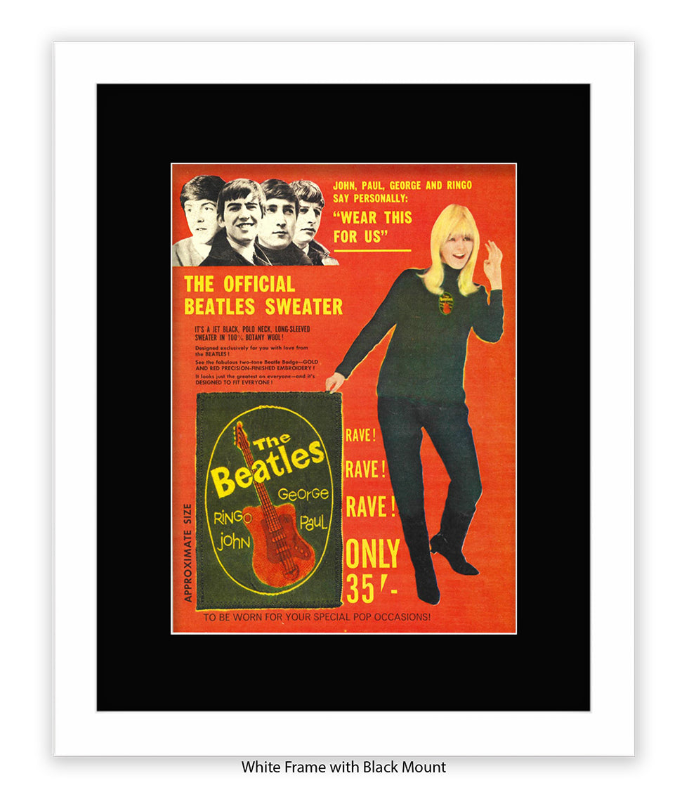 Beatles Official Sweater Blonde Girl Art Print