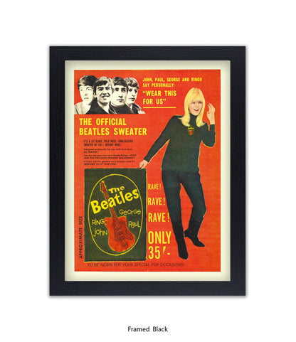 Beatles Official Sweater Blonde Girl Art Print