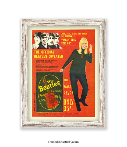 Beatles Official Sweater Blonde Girl Art Print