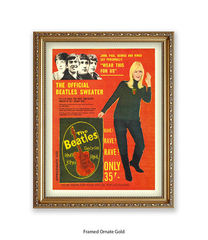 Beatles Official Sweater Blonde Girl Art Print
