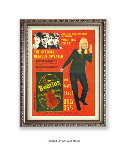 Beatles Official Sweater Blonde Girl Art Print
