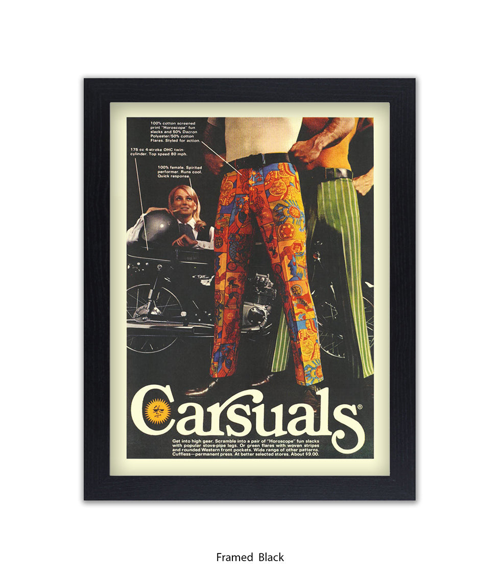 Carsuals Trousers Art Print