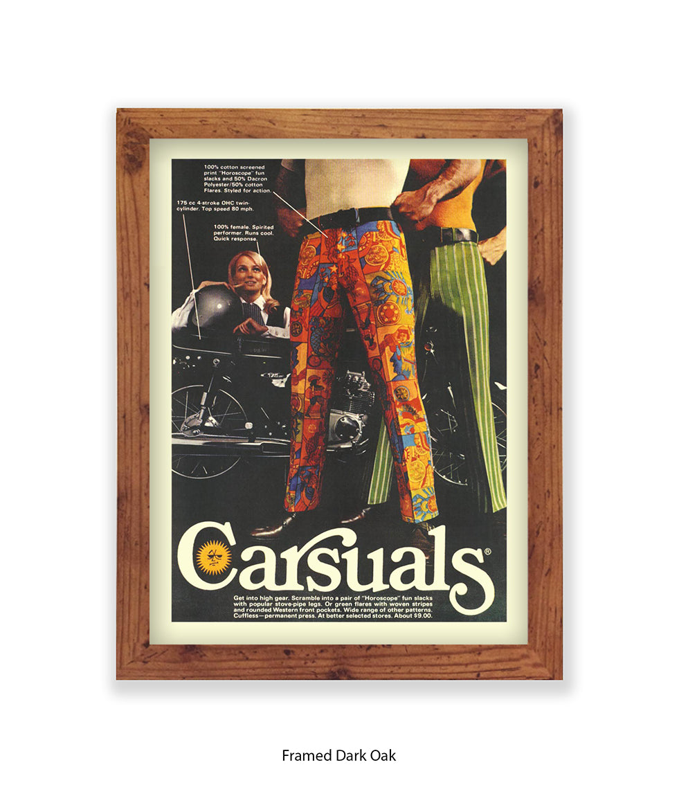 Carsuals Trousers Art Print