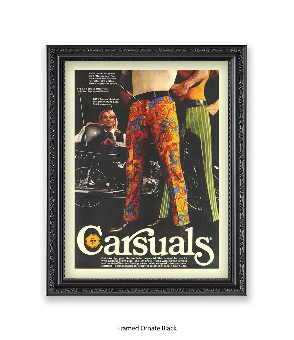 Carsuals Trousers Art Print