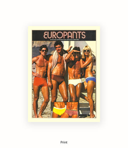 Europants Swimwear & Underwear Art Print