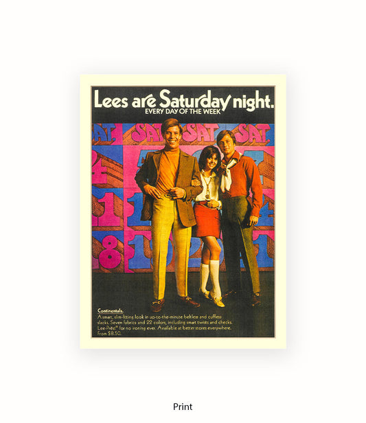 Lee's Are Saturday Night Art Print