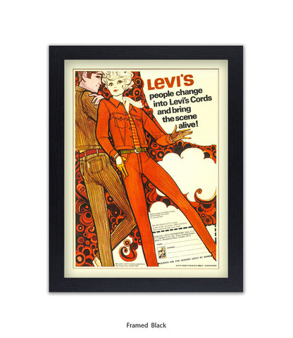 Levi's People change into levi's cords Art Print