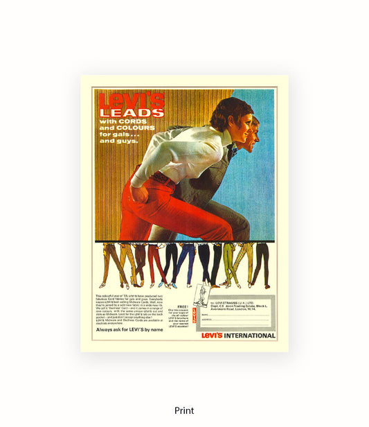 Levi's Leads  With Cords & Colours Art Print