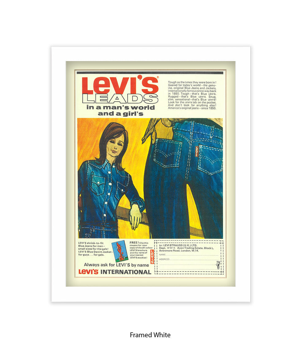 Levis Leads In A Man's World Art Print