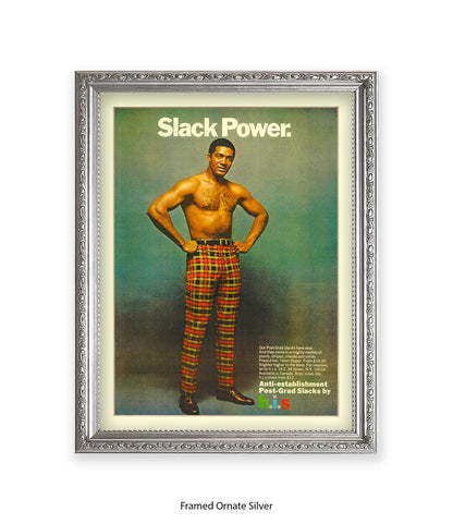 Slack Power Tartan Trousers Art Print