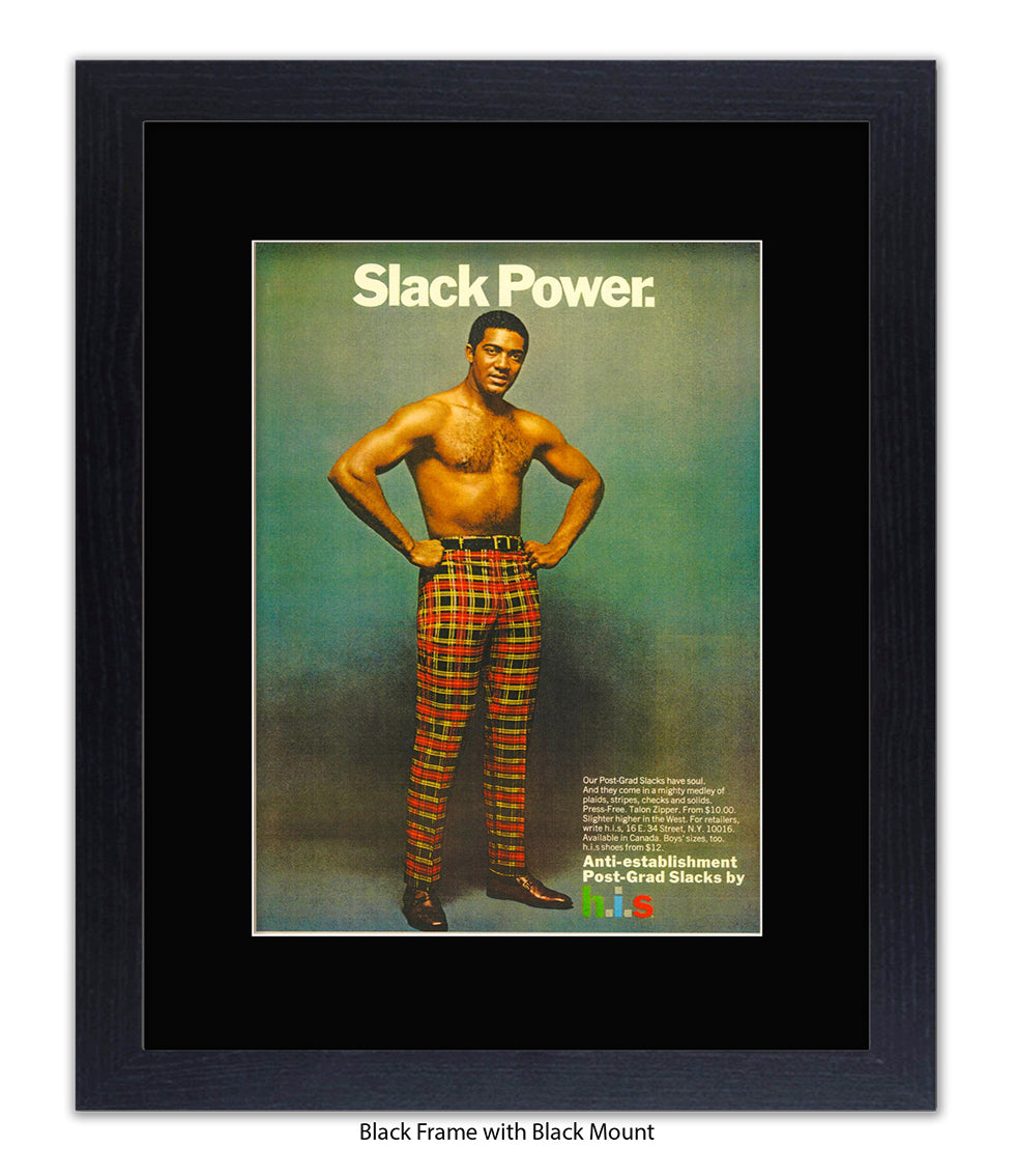 Slack Power Tartan Trousers Art Print