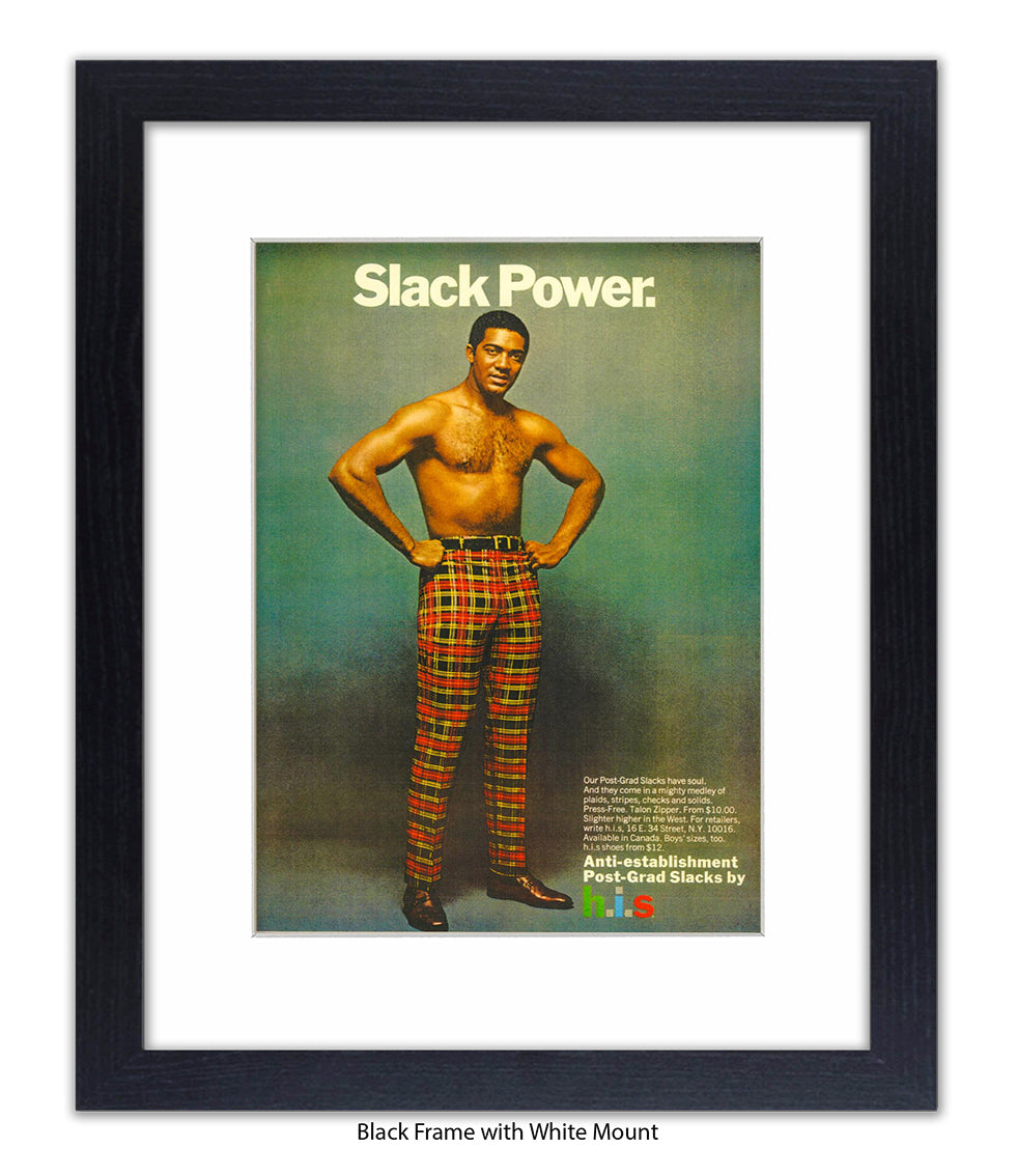 Slack Power Tartan Trousers Art Print