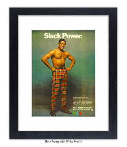 Slack Power Tartan Trousers Art Print