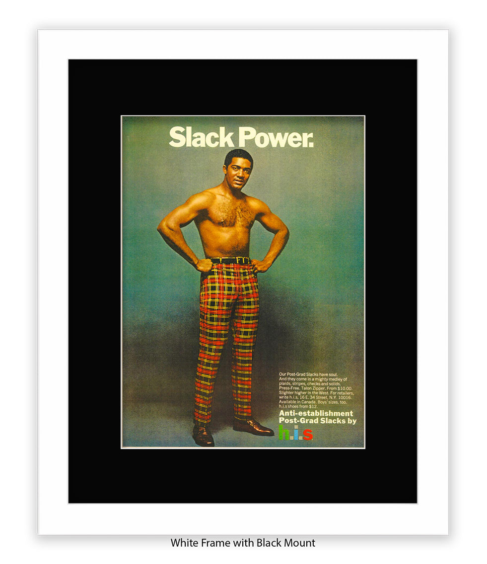 Slack Power Tartan Trousers Art Print