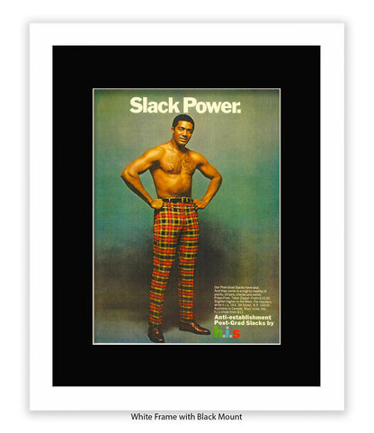 Slack Power Tartan Trousers Art Print