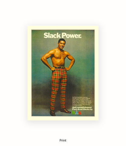 Slack Power Tartan Trousers Art Print