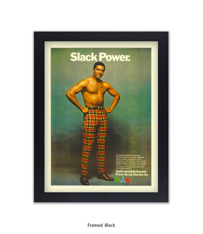 Slack Power Tartan Trousers Art Print