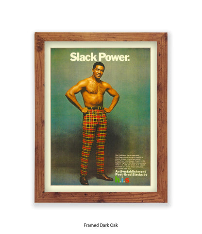 Slack Power Tartan Trousers Art Print