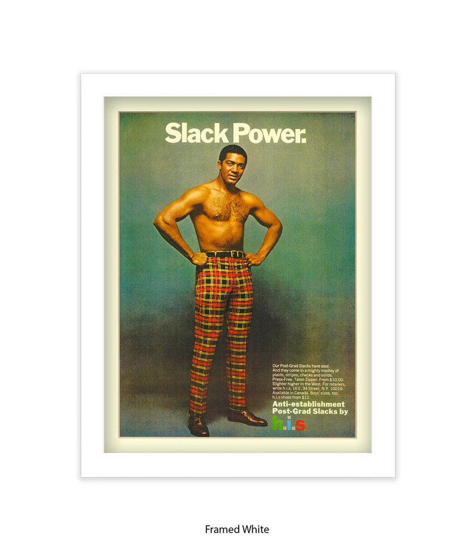 Slack Power Tartan Trousers Art Print