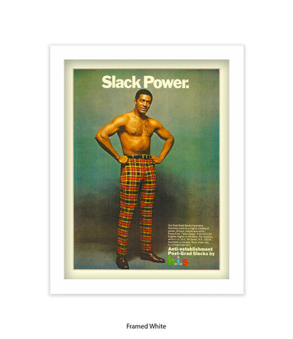 Slack Power Tartan Trousers Art Print