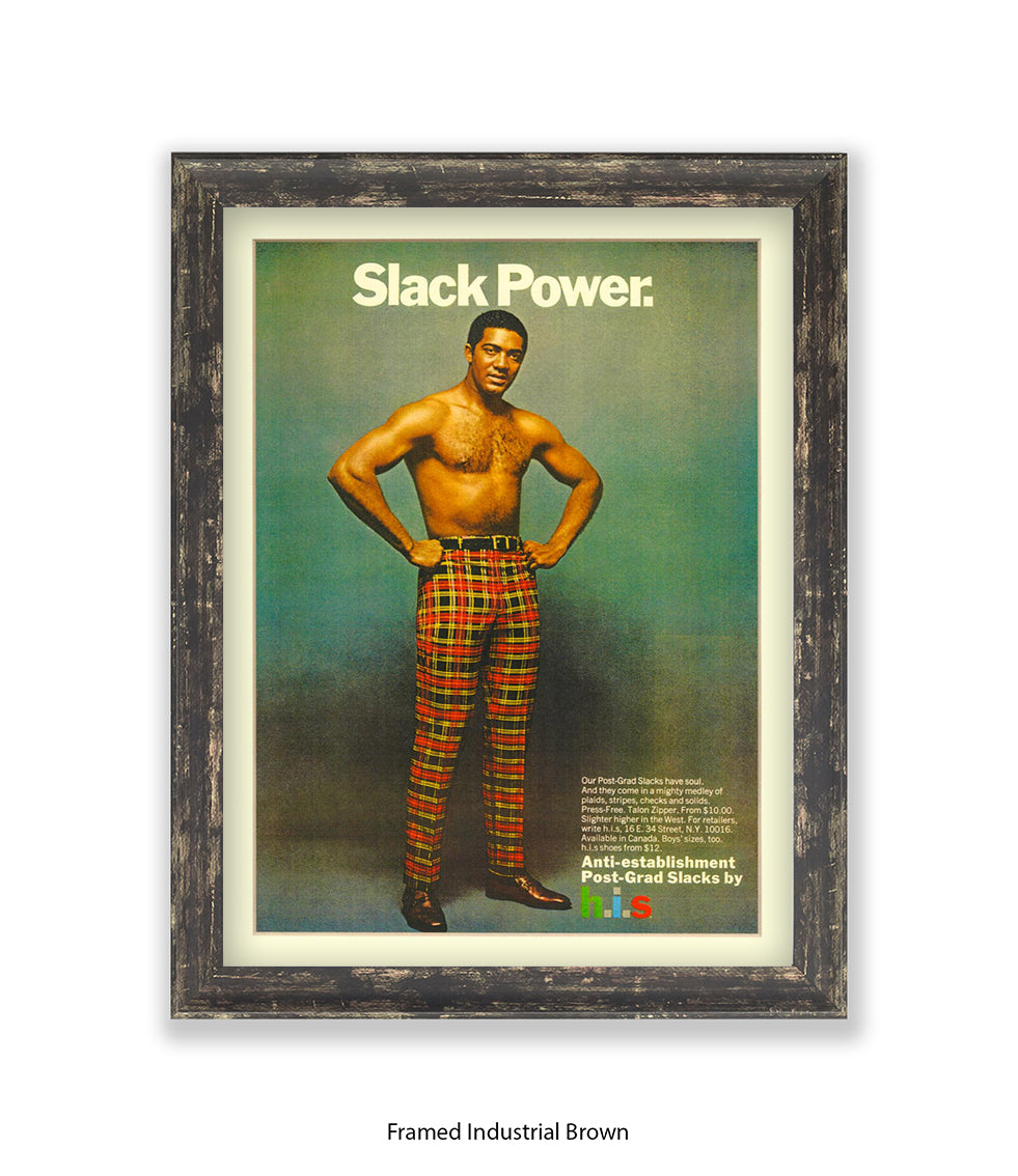 Slack Power Tartan Trousers Art Print