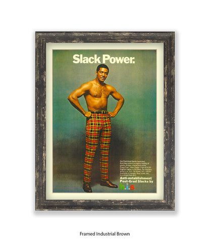 Slack Power Tartan Trousers Art Print