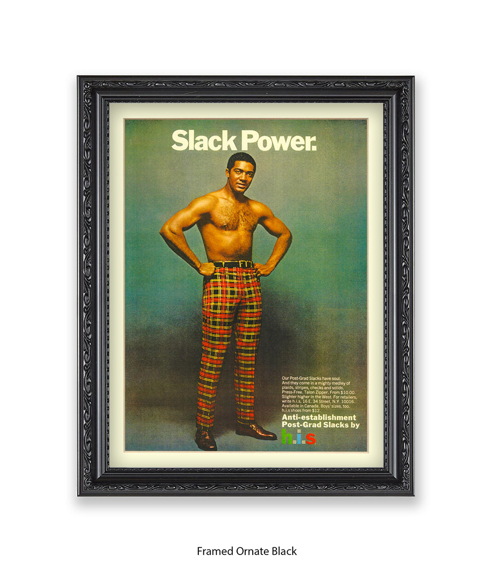 Slack Power Tartan Trousers Art Print