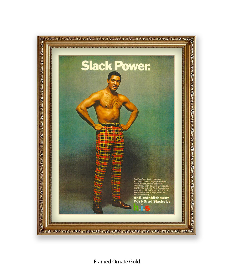 Slack Power Tartan Trousers Art Print