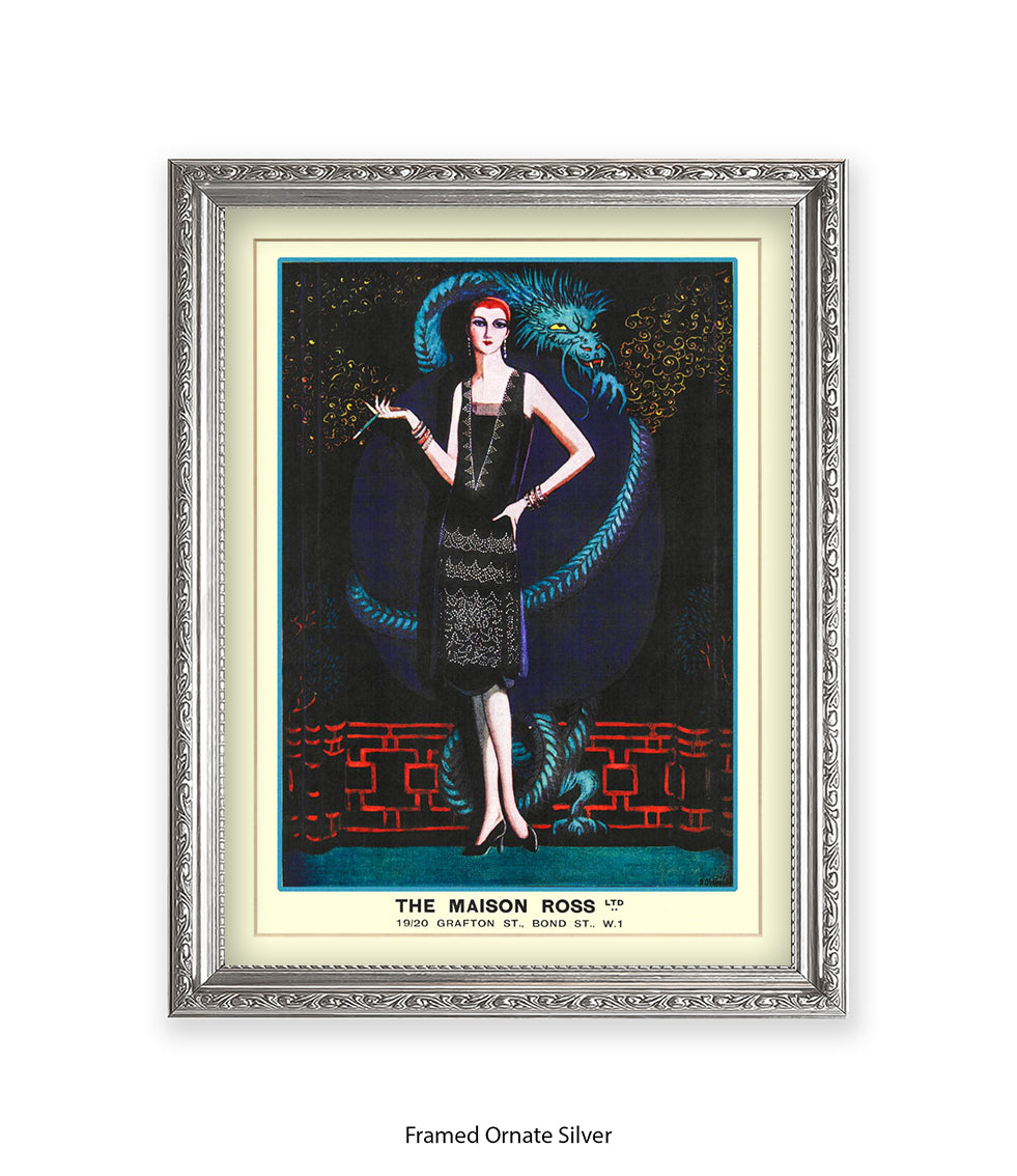 Maison Ross Ltd Lady & Dragon Bond Street Art Print