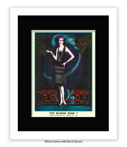 Maison Ross Ltd Lady & Dragon Bond Street Art Print