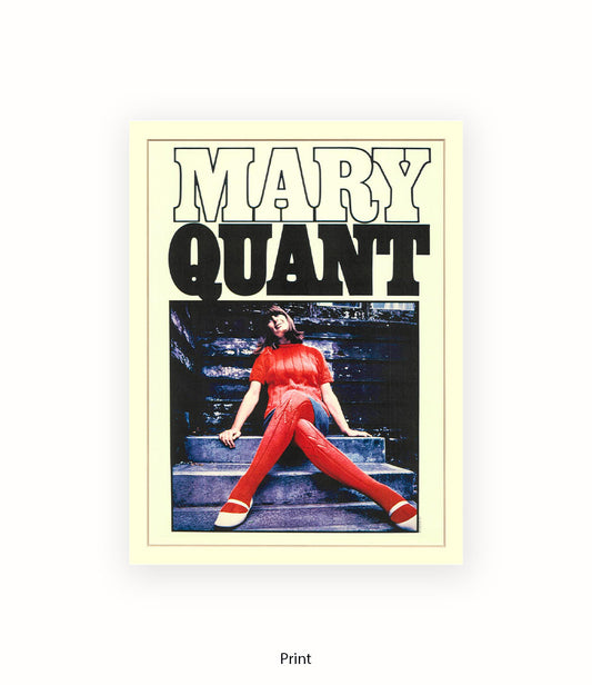 Mary Quant Sitting On Stairs Art Print