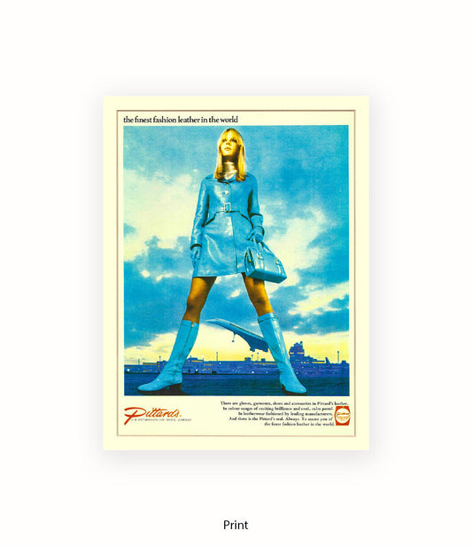 Pittards Blue Outfit Finest Leather Art Print