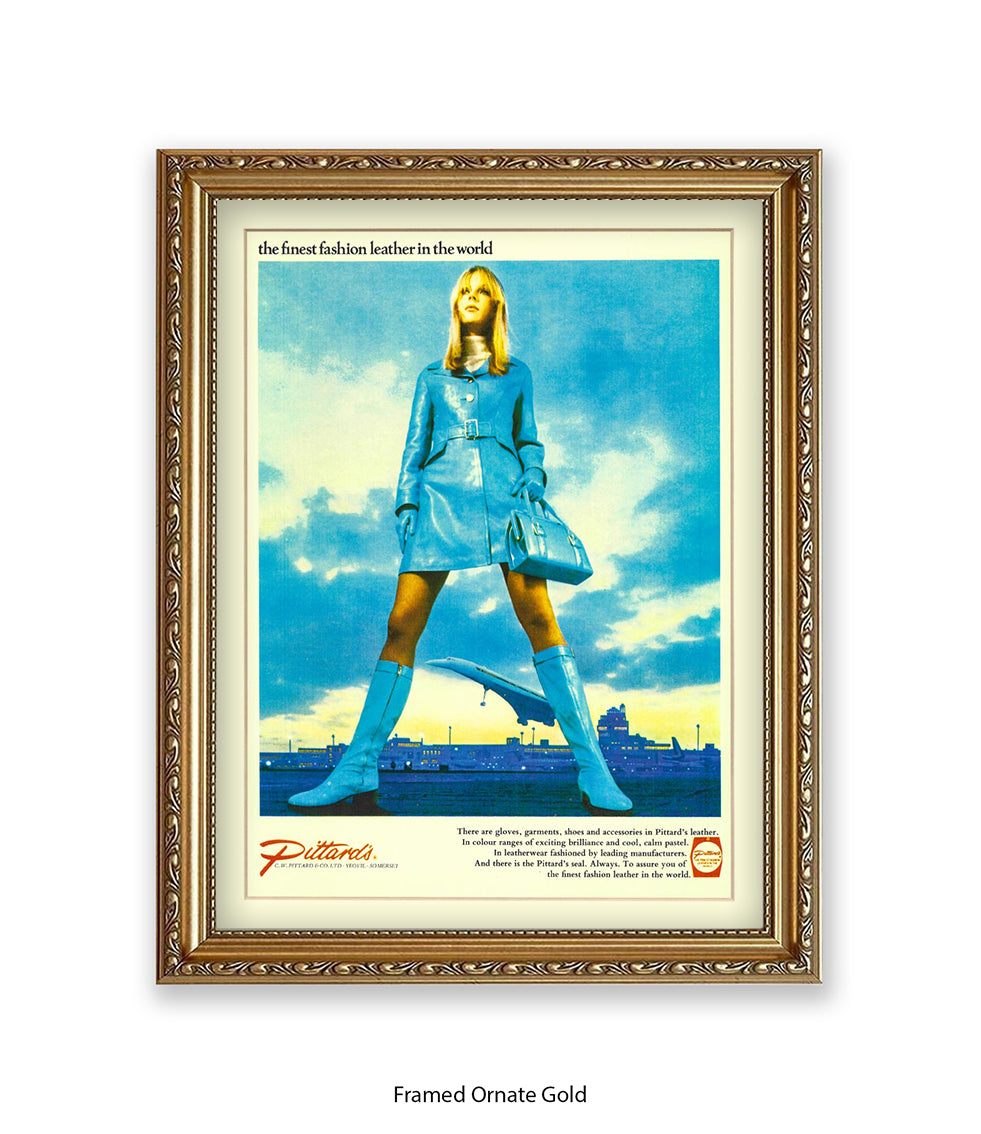 Pittards Blue Outfit Finest Leather Art Print
